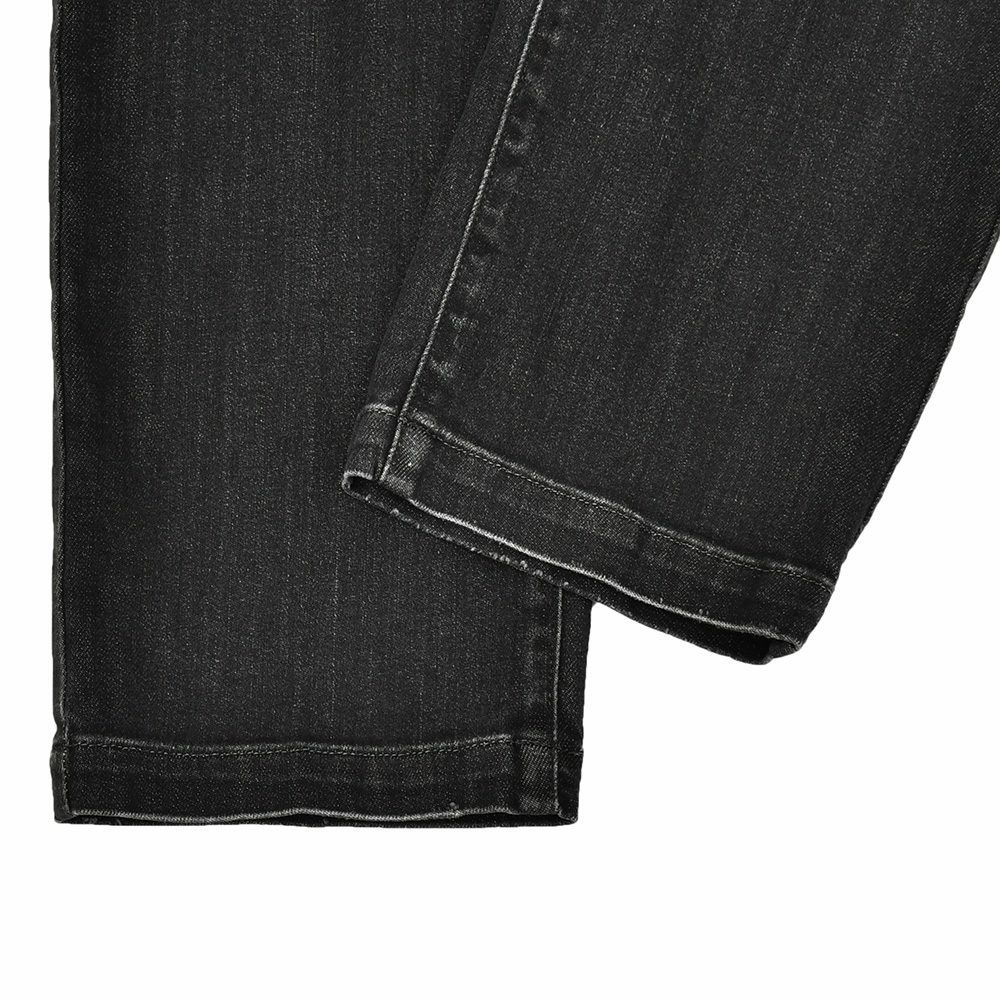 レッドカードトーキョーREDCARDTOKYOデニムスラックスメンズストレッチジーンズSlackスラック3者混生地ブラックユーズド1プリーツセンタークリーススリムテーパードでらでら公式ブランド