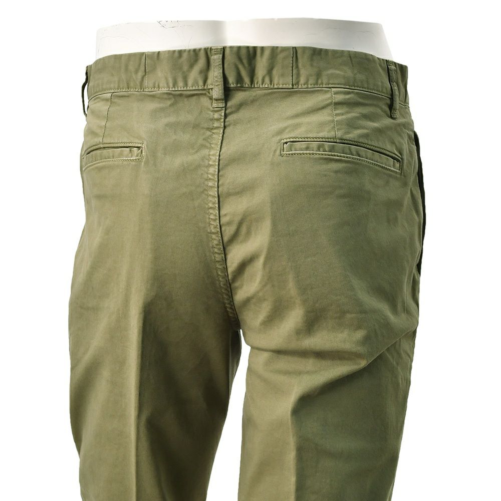 レッドカードトーキョーREDCARDTOKYOチノパンツメンズSlackスラックコットンストレッチ1プリーツセンタークリースオリーブスリムテーパードでらでら公式ブランド