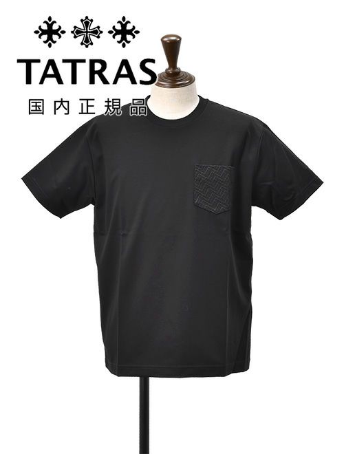 希少TATRAS ブラック Tシャツ 半袖 タトラス TATRAS 半袖Tシャツ メンズ クルーネックカットソー