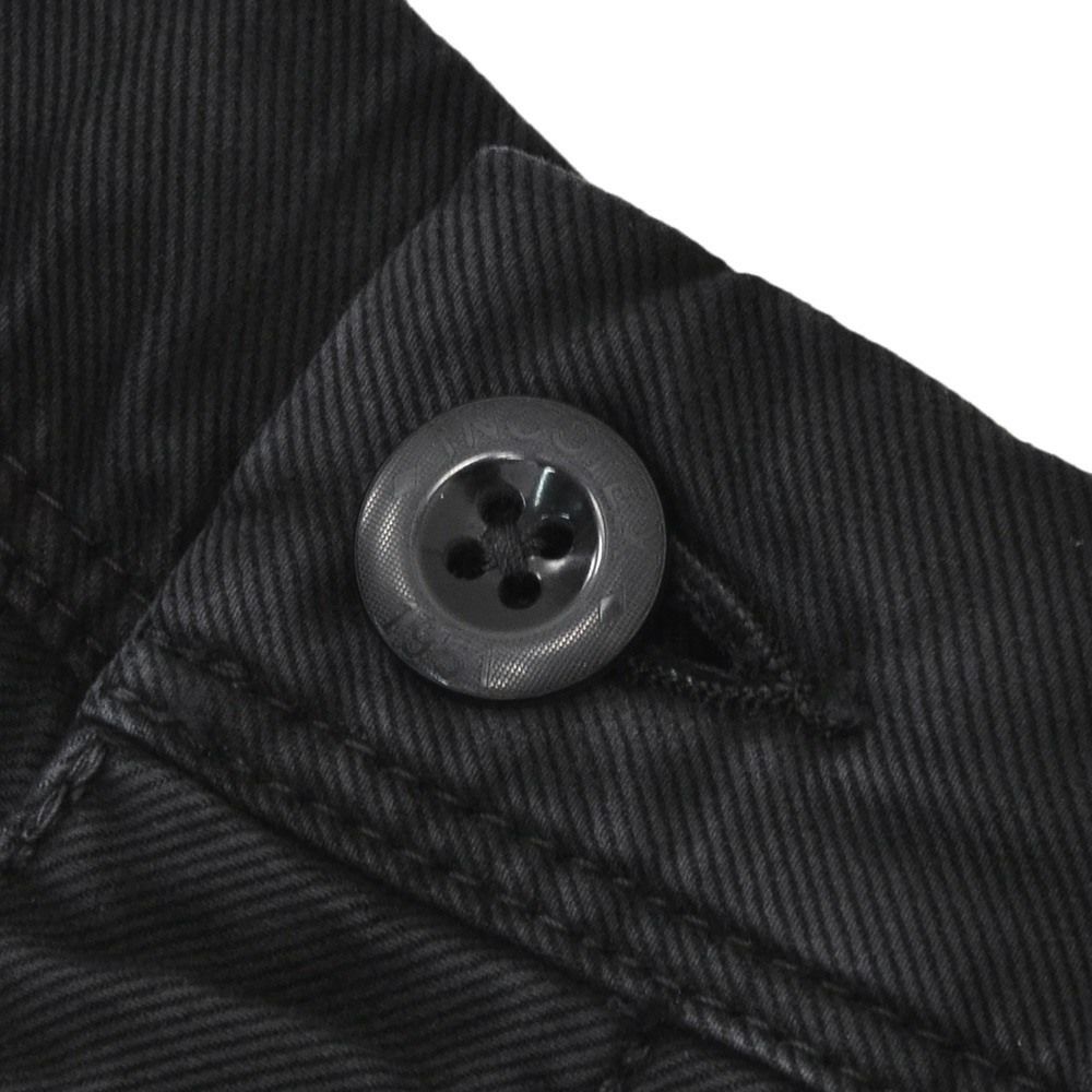 インコテックスINCOTEXSLACKSコットンパンツメンズチノスラックス100番ストレッチツイルブラック黒ノープリーツ製品染めスリムフィット刺繍ブランドロゴ国内正規品でらでら公式ブランド