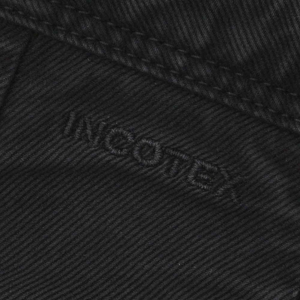 インコテックスINCOTEXSLACKSコットンパンツメンズチノスラックス100番ストレッチツイルブラック黒ノープリーツ製品染めスリムフィット刺繍ブランドロゴ国内正規品でらでら公式ブランド