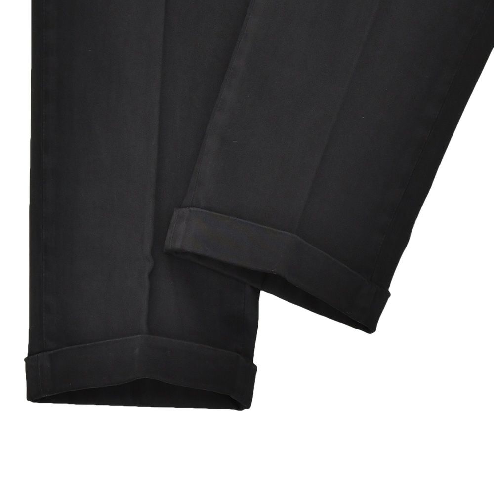 ブリリアBRIGLIA1949モールスキンパンツメンズコットンスラックスBG07モデルブラック黒1プリーツテーパードシルエットガーメントダイ3点留めフロント国内正規品でらでら公式ブランド