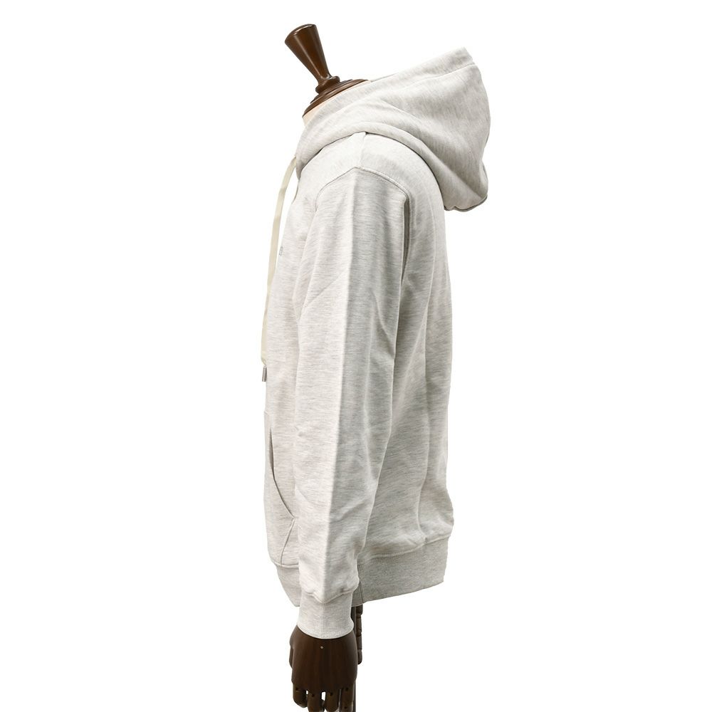 リプレイREPLAYプルオーバーパーカーメンズフーディースウェットシャツコットンテリー素材ライトグレーブランドロゴ刺繍裏パイルドローコード付き国内正規品でらでら公式ブランド