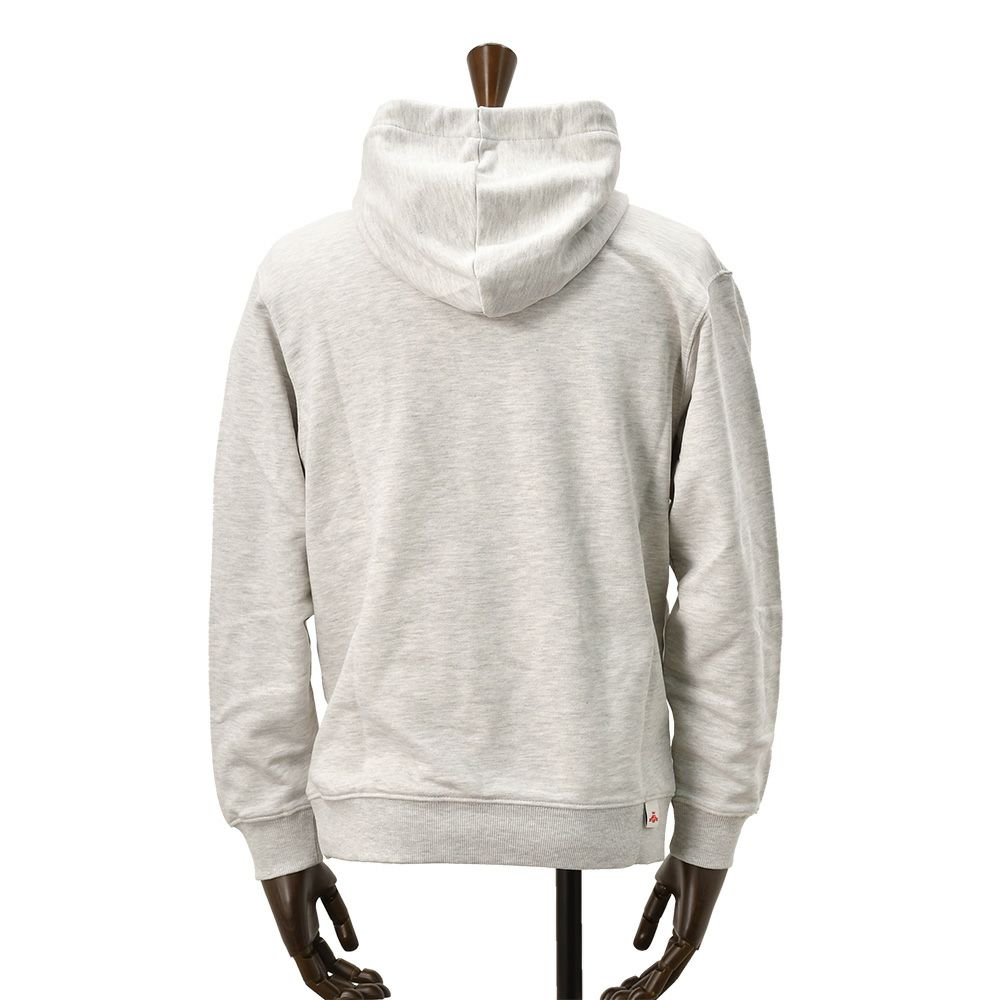 リプレイREPLAYプルオーバーパーカーメンズフーディースウェットシャツコットンテリー素材ライトグレーブランドロゴ刺繍裏パイルドローコード付き国内正規品でらでら公式ブランド