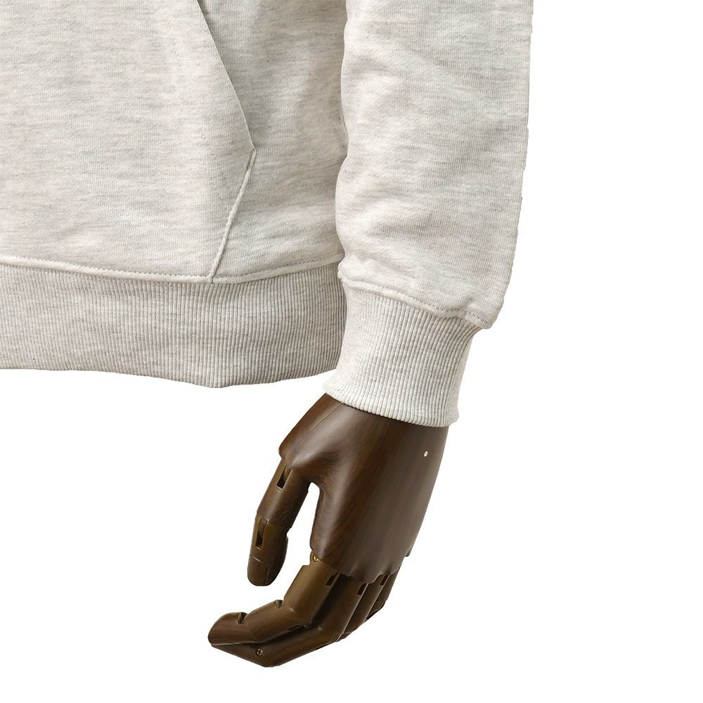 リプレイREPLAYプルオーバーパーカーメンズフーディースウェットシャツコットンテリー素材ライトグレーブランドロゴ刺繍裏パイルドローコード付き国内正規品でらでら公式ブランド