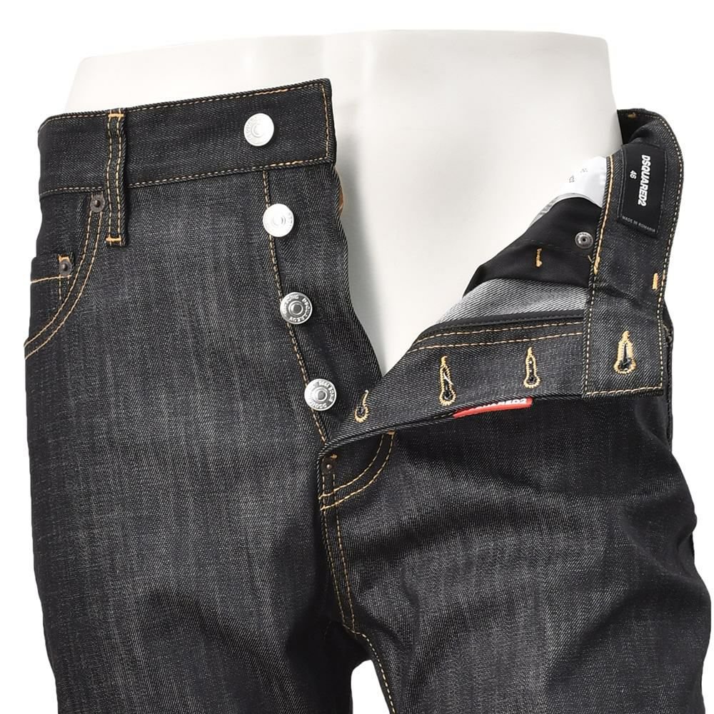 ディースクエアードDSQUARED2ジーンズメンズデニム642JEANコットンポリブラックウォッシュ黒ストレートS71LB1696微ストレッチ国内正規品でらでら公式ブランド