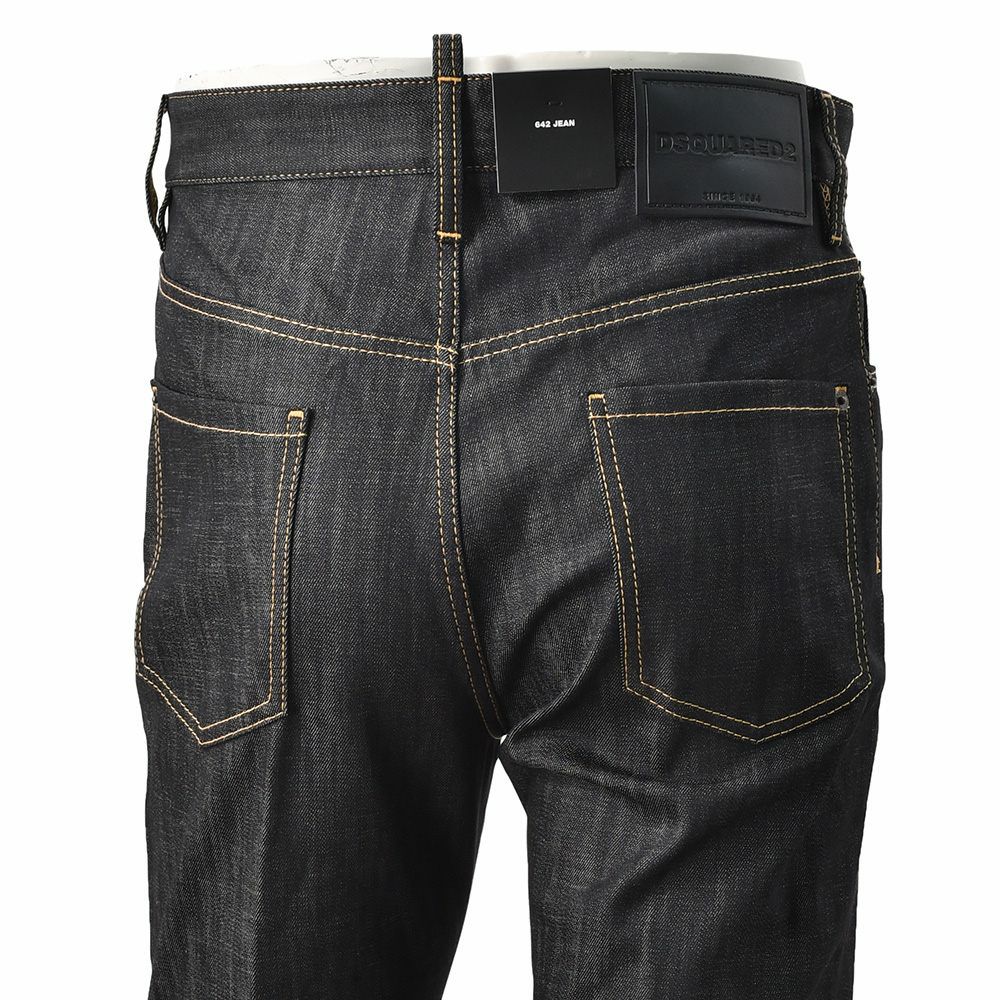 ディースクエアードDSQUARED2ジーンズメンズデニム642JEANコットンポリブラックウォッシュ黒ストレートS71LB1696微ストレッチ国内正規品でらでら公式ブランド
