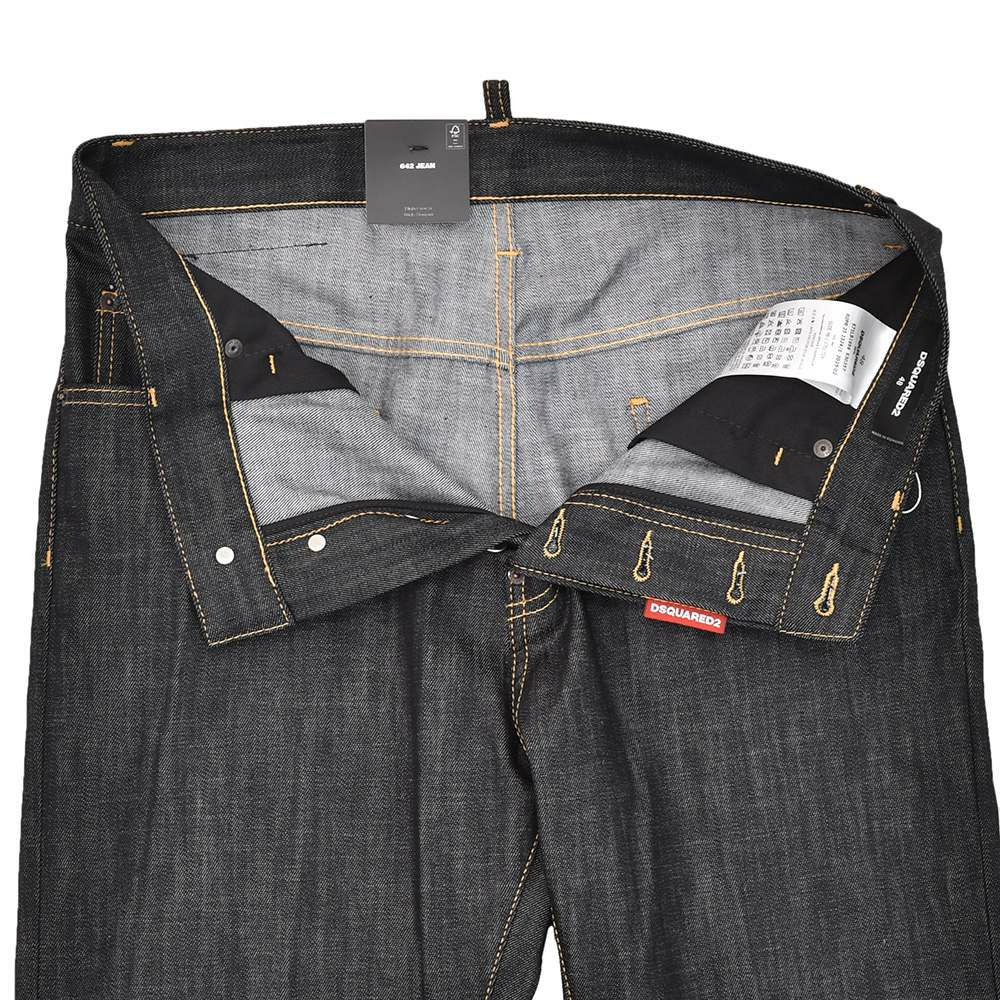 ディースクエアードDSQUARED2ジーンズメンズデニム642JEANコットンポリブラックウォッシュ黒ストレートS71LB1696微ストレッチ国内正規品でらでら公式ブランド