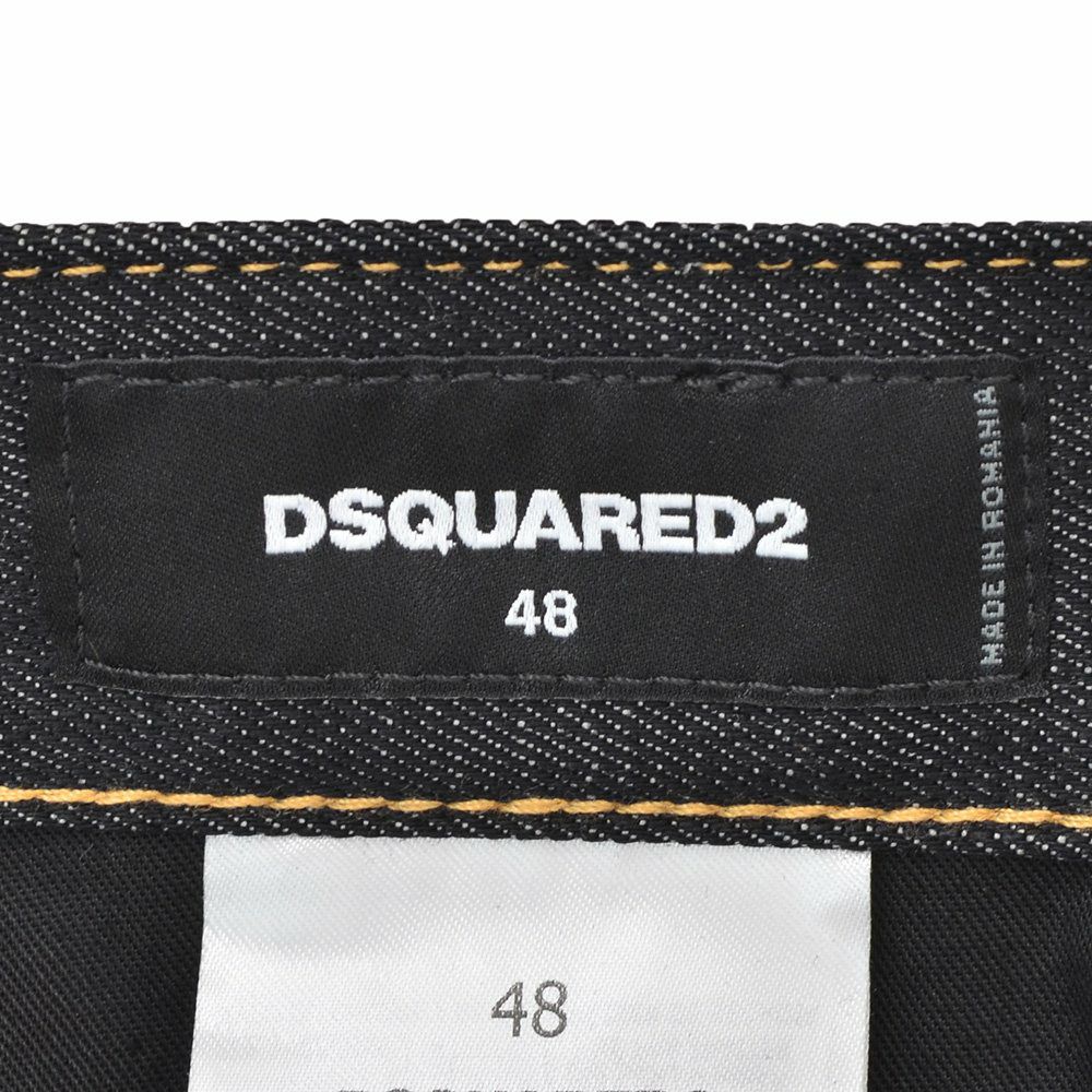 ディースクエアードDSQUARED2ジーンズメンズデニム642JEANコットンポリブラックウォッシュ黒ストレートS71LB1696微ストレッチ国内正規品でらでら公式ブランド