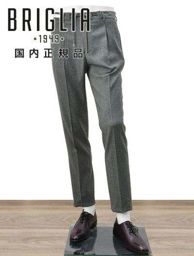 BRIGLIA regular fit slacks イタリア製 48/34 BRIGLIA 1949 ブリリア パンツ メンズ スラックス ノープリーツ
