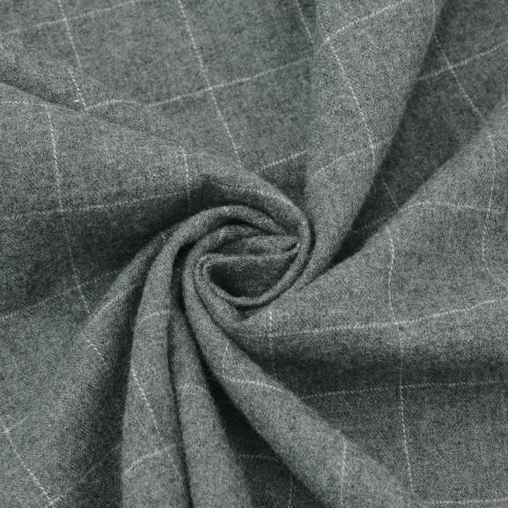 ジャンネットGIANNETTO長袖シャツメンズフランネルコットン100%グレー×ホワイト格子柄ヴィンチフィットVINCIFITホリゾンタルカラー国内正規品でらでら公式ブランド