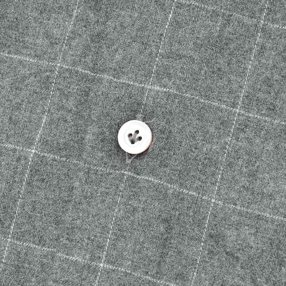 ジャンネットGIANNETTO長袖シャツメンズフランネルコットン100%グレー×ホワイト格子柄ヴィンチフィットVINCIFITホリゾンタルカラー国内正規品でらでら公式ブランド