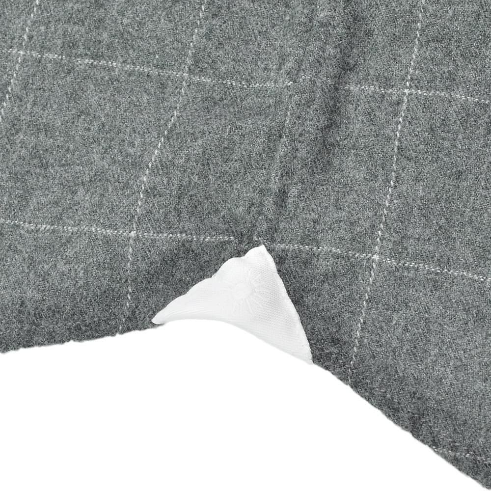 ジャンネットGIANNETTO長袖シャツメンズフランネルコットン100%グレー×ホワイト格子柄ヴィンチフィットVINCIFITホリゾンタルカラー国内正規品でらでら公式ブランド