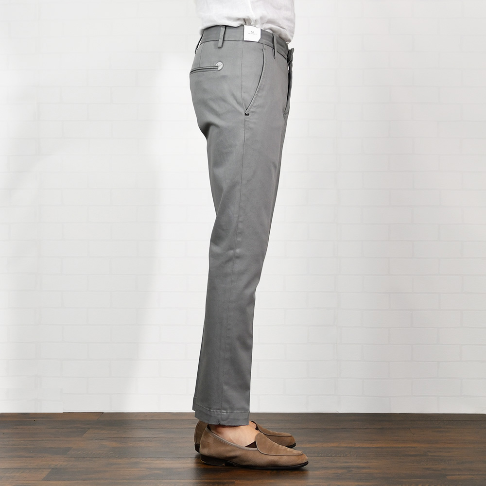 アントレアミENTREAMISコットンパンツメンズチノスラックス8188モデルストレッチコットンツイルグレースリムテーパードアイコンパッチ国内正規品でらでら公式ブランド