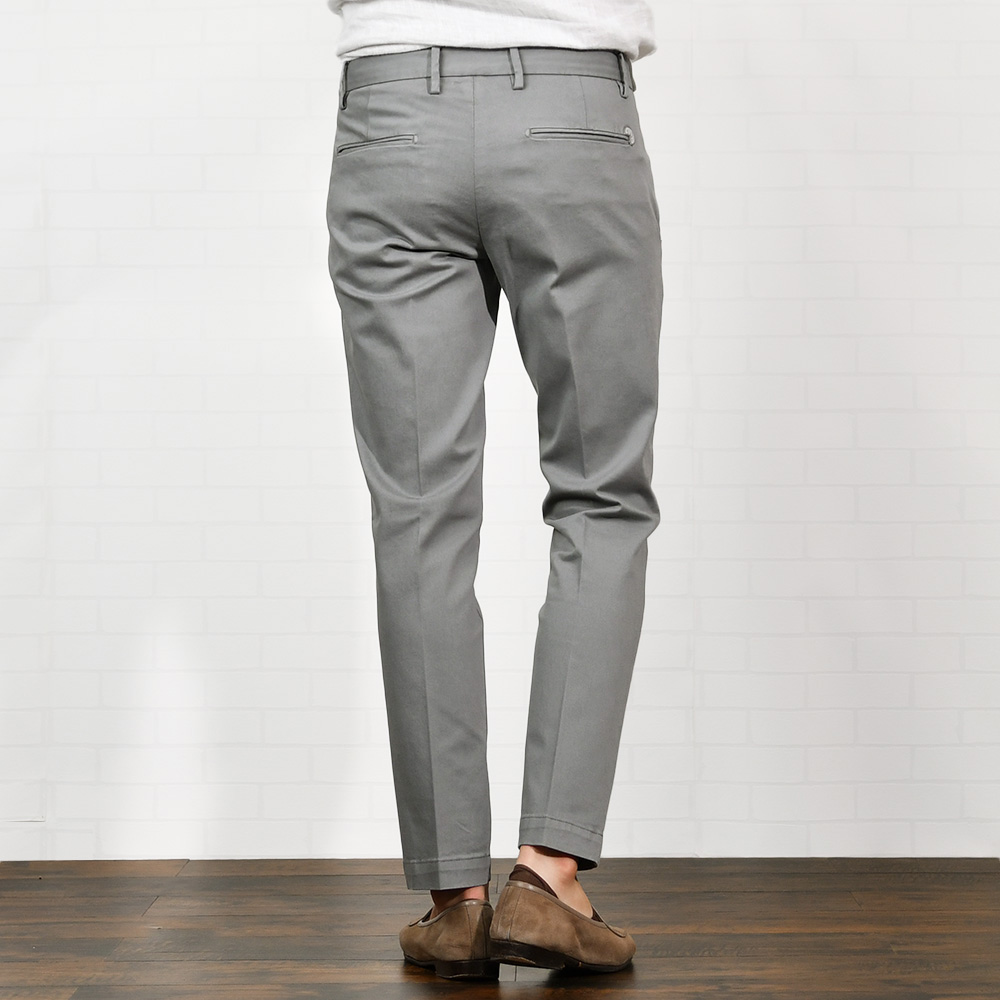 アントレアミENTREAMISコットンパンツメンズチノスラックス8188モデルストレッチコットンツイルグレースリムテーパードアイコンパッチ国内正規品でらでら公式ブランド