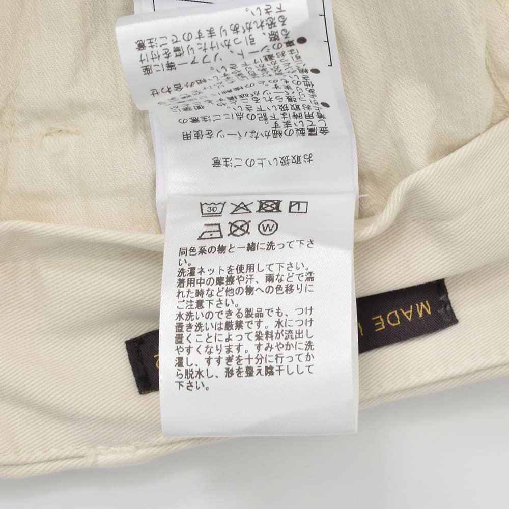 アントレアミENTREAMISコットンパンツメンズチノスラックス8188モデルストレッチコットンツイルオフホワイト白スリムテーパードアイコンパッチ国内正規品でらでら公式ブランド