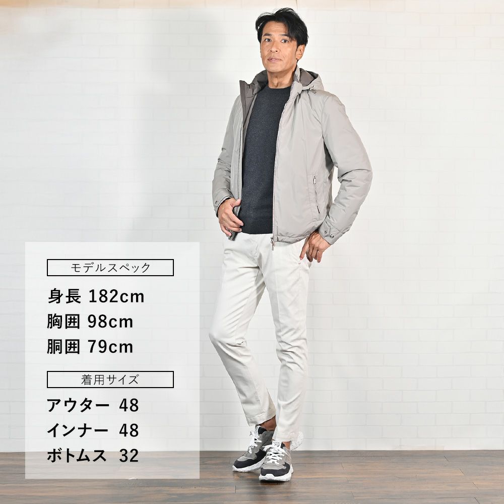 アントレアミENTREAMISコットンパンツメンズチノスラックス8188モデルストレッチコットンツイルオフホワイト白スリムテーパードアイコンパッチ国内正規品でらでら公式ブランド