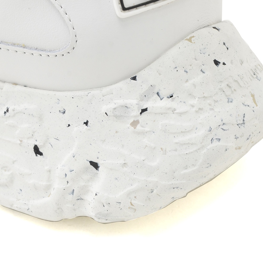 ブロックス79BLOCKS79レザースニーカーメンズレースアップシューズCOBIコビモデルスムース＆スエードコンビホワイト×グレーナンバリング風デザイン厚底ソール国内正規品でらでら公式ブランド