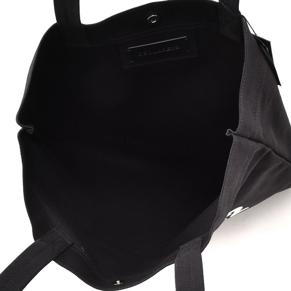 ディースクエアードDSQUARED2トートバッグ男女兼用S82SPM0096キャンバス生地ブラック黒OBSESSED2国内正規品でらでら公式ブランド