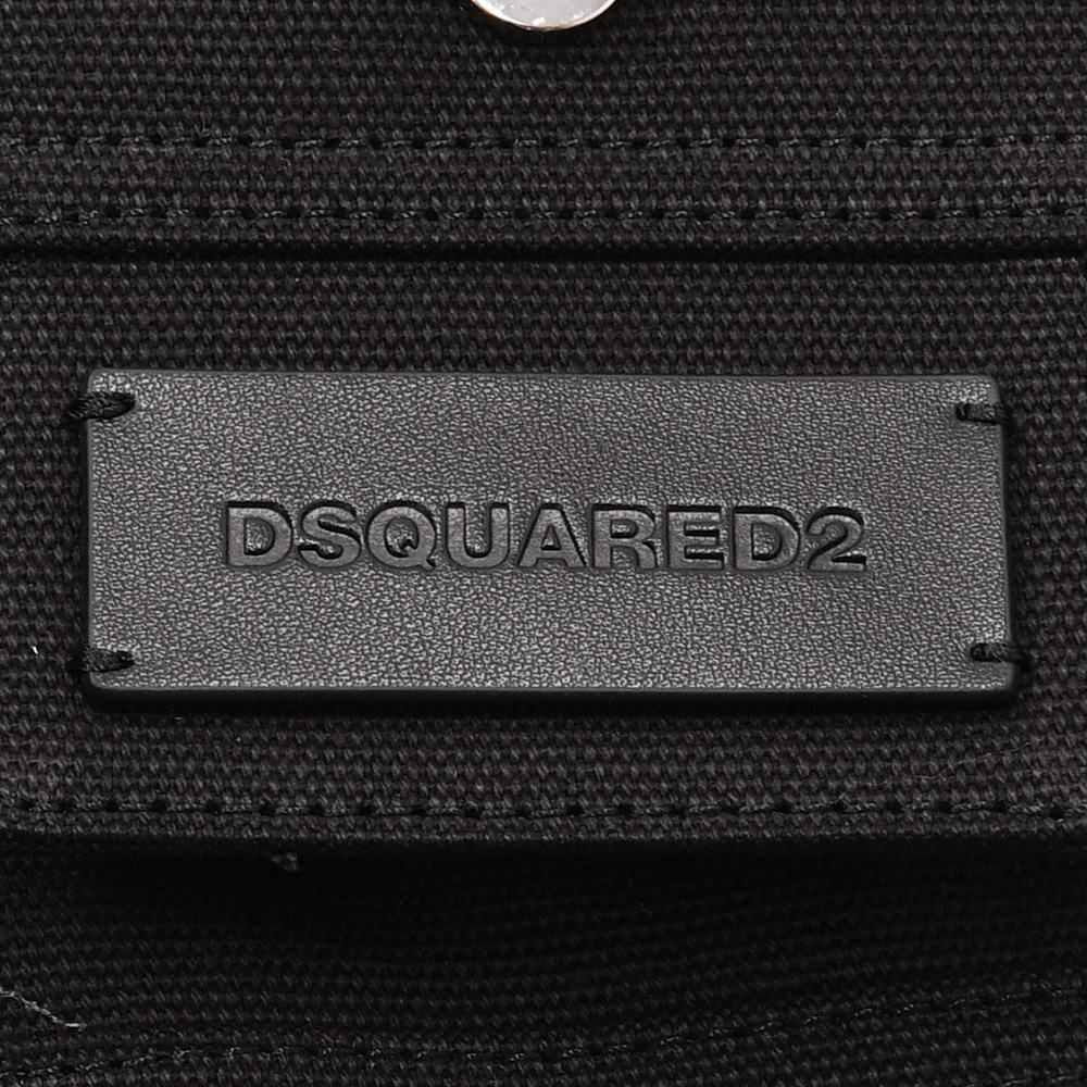 ディースクエアードDSQUARED2トートバッグ男女兼用S82SPM0096キャンバス生地ブラック黒OBSESSED2国内正規品でらでら公式ブランド