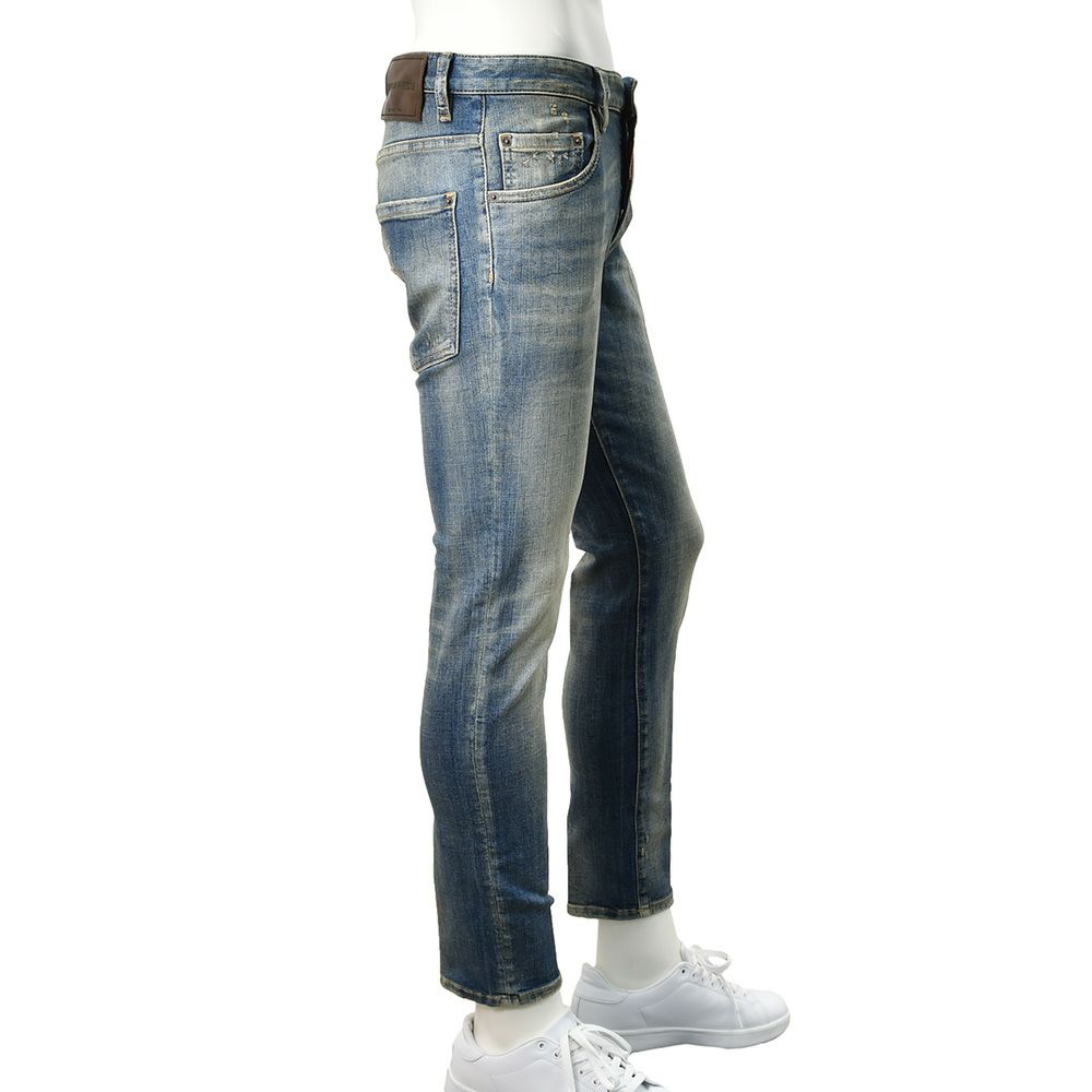 ディースクエアードDSQUARED2スリムテーパードデニムメンズコットンストレッチジーンズSKATERJEANスケータージーンヴィンテージブルー国内正規品でらでら公式ブランド
