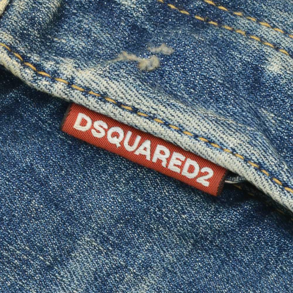 ディースクエアードDSQUARED2スリムテーパードデニムメンズコットンストレッチジーンズSKATERJEANスケータージーンヴィンテージブルー国内正規品でらでら公式ブランド
