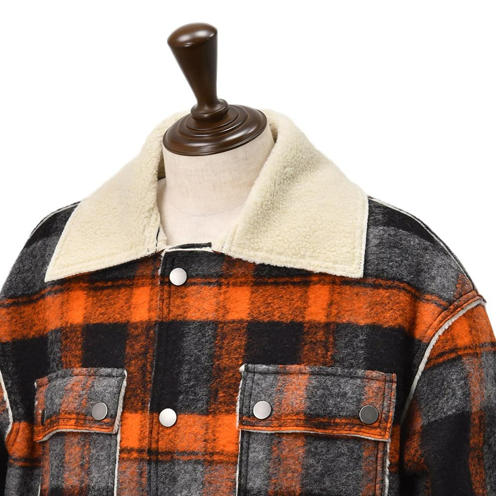 ヌメロ ヴェントゥーノ N°21 チェック柄ブルゾン メンズ マッキノウ