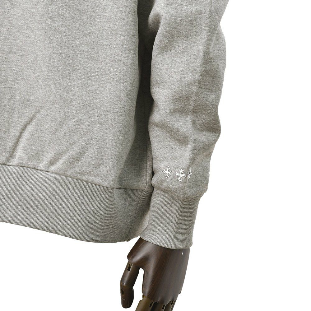 タトラスTATRAS長袖トレーナーメンズスウェットシャツフィダシオFIDASIOシルケットコットングレー左袖エンボスロゴ裏パイル仕様ドロップショルダーリラックスフィット国内正規品でらでら公式ブランド