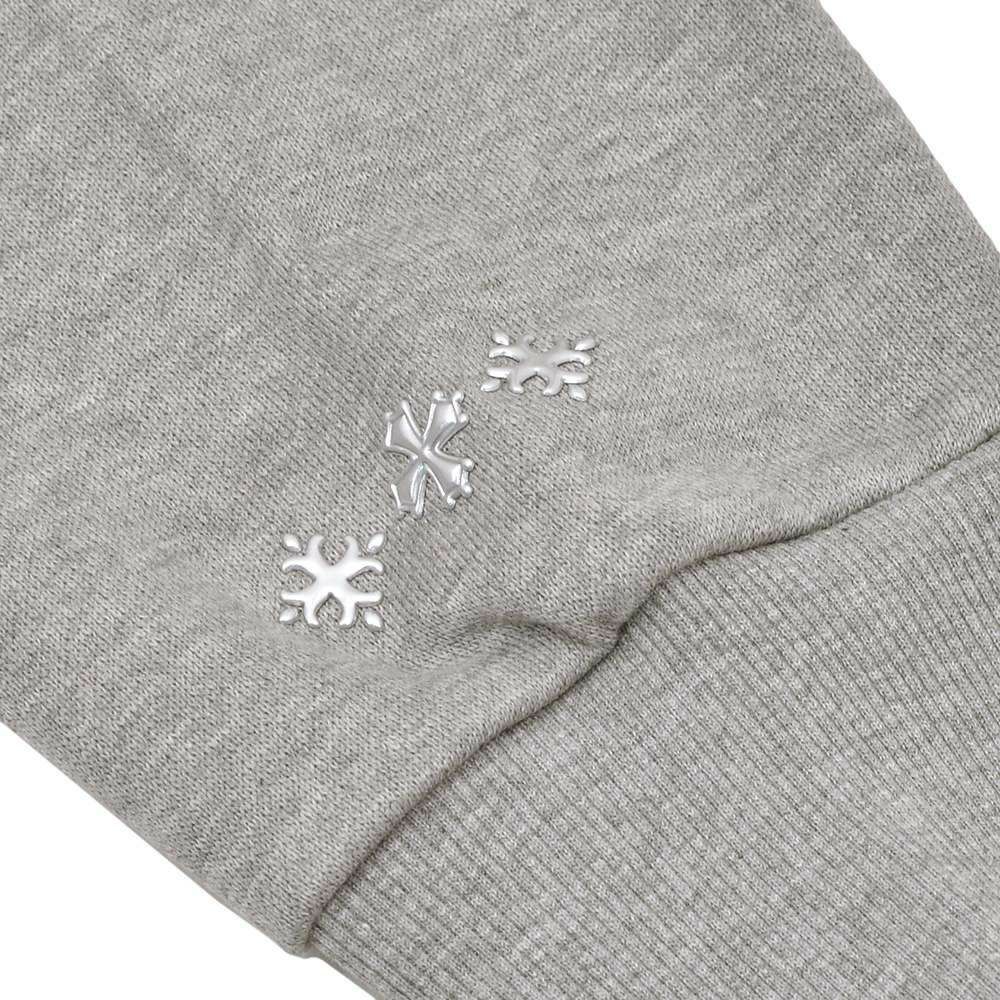 タトラスTATRAS長袖トレーナーメンズスウェットシャツフィダシオFIDASIOシルケットコットングレー左袖エンボスロゴ裏パイル仕様ドロップショルダーリラックスフィット国内正規品でらでら公式ブランド