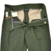 ベルウィッチBERWICHチノスラックスメンズベルトBERTOコットンパンツオリーブグリーン1プリーツシャーリング仕様サイドアジャスター釦国内正規品でらでら公式ブランド