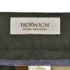 ベルウィッチBERWICHチノスラックスメンズベルトBERTOコットンパンツオリーブグリーン1プリーツシャーリング仕様サイドアジャスター釦国内正規品でらでら公式ブランド