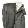 ベルウィッチBERWICHスラックスメンズSCOTCHスコッチ2インプリーツパンツハイツイストライトウールグレー×ホワイトアジャスター調節ワイドテーパードクロップド丈国内正規品でらでら公式ブランド
