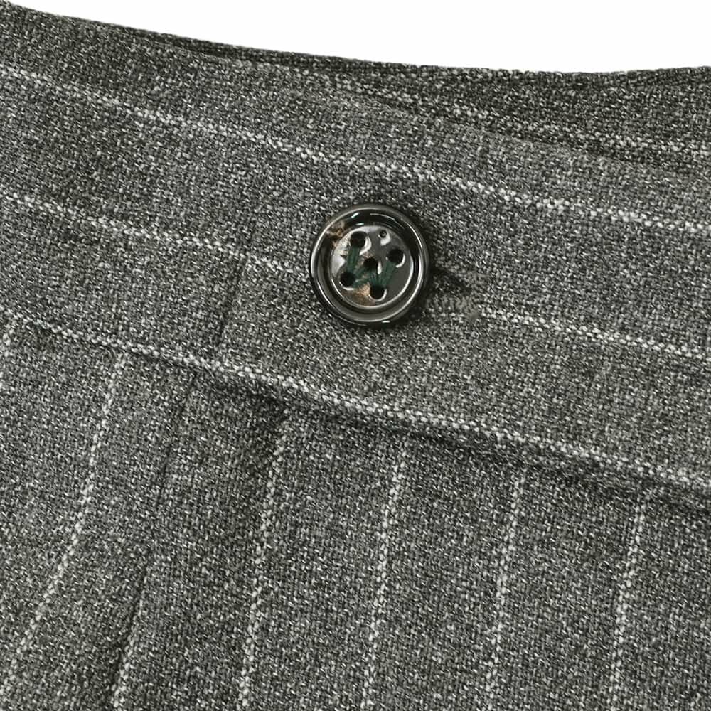 ベルウィッチBERWICHスラックスメンズSCOTCHスコッチ2インプリーツパンツハイツイストライトウールグレー×ホワイトアジャスター調節ワイドテーパードクロップド丈国内正規品でらでら公式ブランド