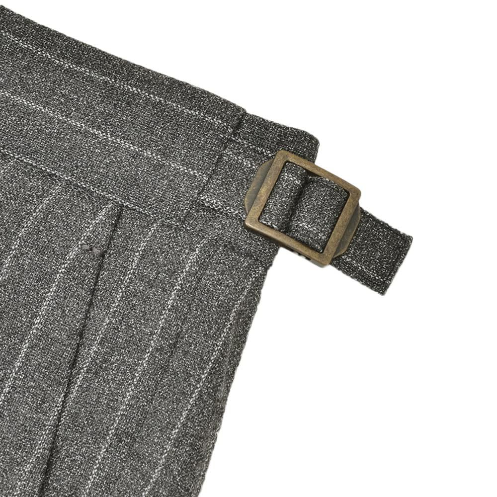 ベルウィッチBERWICHスラックスメンズSCOTCHスコッチ2インプリーツパンツハイツイストライトウールグレー×ホワイトアジャスター調節ワイドテーパードクロップド丈国内正規品でらでら公式ブランド