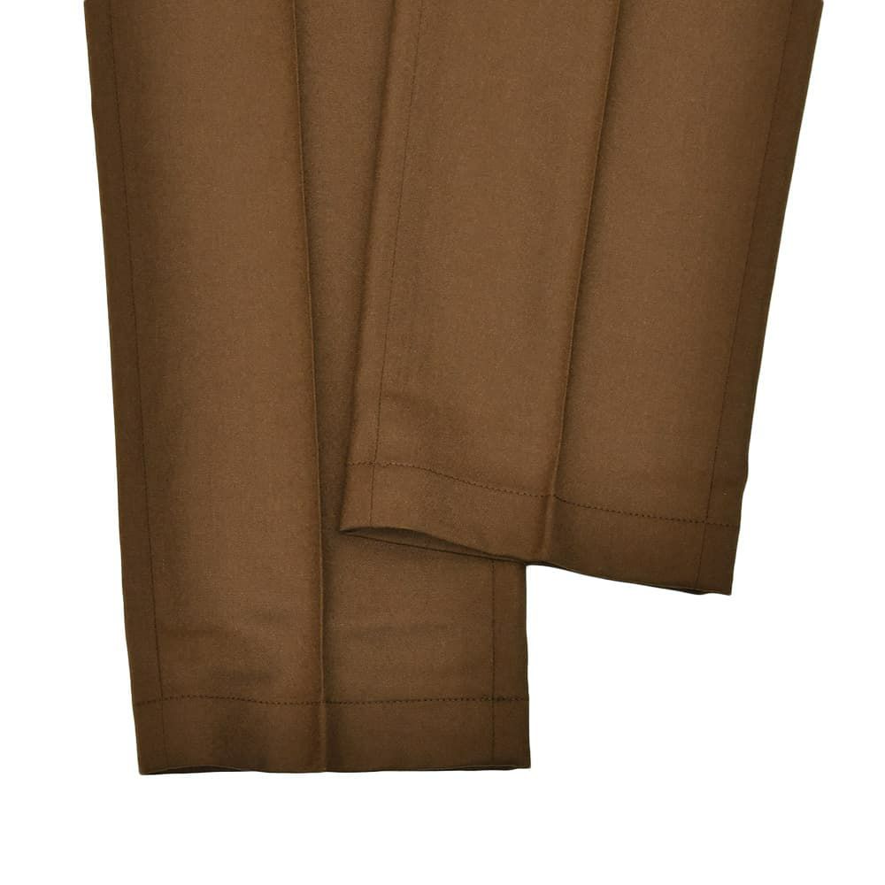 ベルウィッチBERWICHウールスラックスメンズBERTOベルト1プリーツパンツライトフランネル生地レッドブラウンシャーリング仕様サイドアジャスター釦国内正規品でらでら公式ブランド