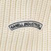 カネルKANELL長袖ニットメンズローゲージセーターリブ編みカンカルCANCALEクルーネックミルクオフホワイト無地オーガニックコットン国内正規品でらでら公式ブランド