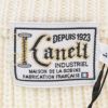 カネルKANELL長袖ニットメンズローゲージセーターリブ編みカンカルCANCALEクルーネックミルクオフホワイト無地オーガニックコットン国内正規品でらでら公式ブランド