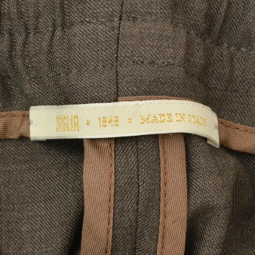 ブリリアBRIGLIA1949イージースラックスメンズウールパンツウィンブルドンWIMBLEDONSMarzotto社製ウール生地ブラウン茶テーパードシルエットゴムウエスト&ドローコード国内正規品でらでら公式ブランド