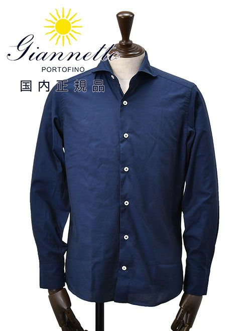 ジャンネット GIANNETTO 長袖シャツ メンズ カラーシャンブレー