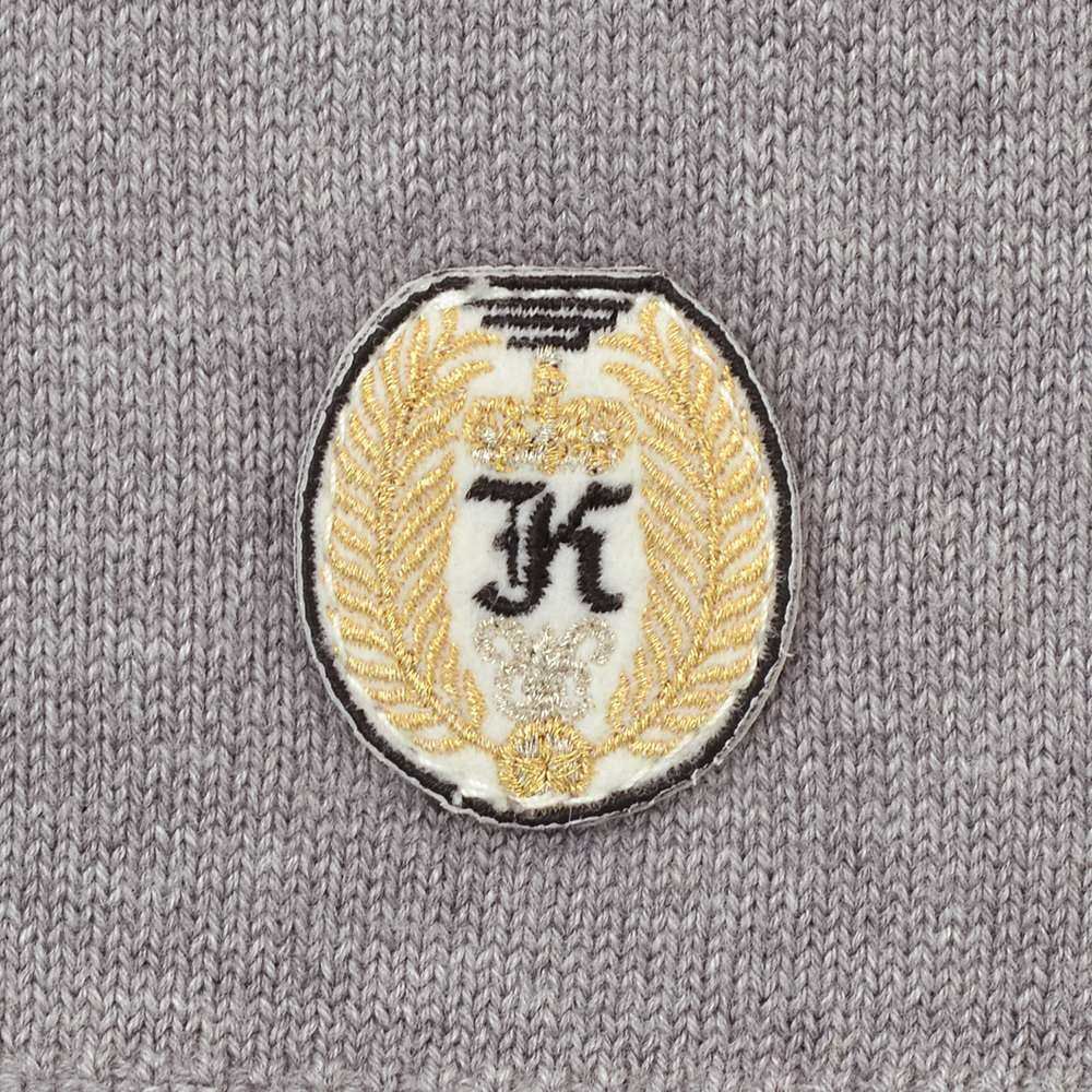 カネルKANELLバスクシャツメンズ長袖ニットソーボナパルトBONAPARTEクルーネック仕様メランジグレー無地オーガニックコットンヴィンテージリブ国内正規品でらでら公式ブランド