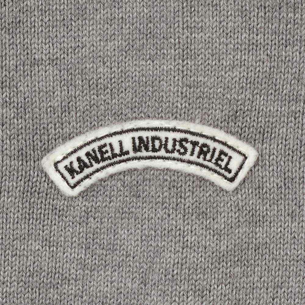 カネルKANELLバスクシャツメンズ長袖ニットソーボナパルトBONAPARTEクルーネック仕様メランジグレー無地オーガニックコットンヴィンテージリブ国内正規品でらでら公式ブランド