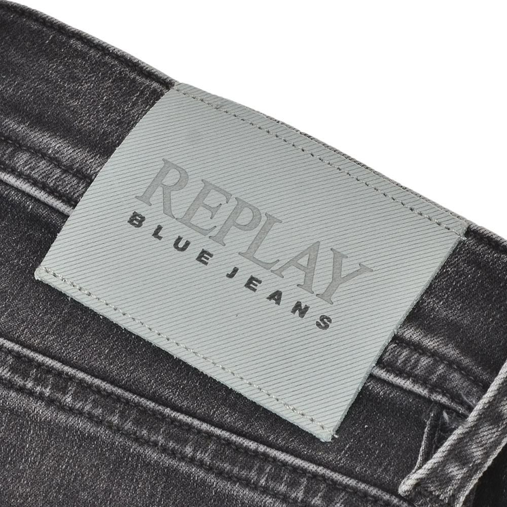 リプレイREPLAYストレッチデニムメンズストレートジーンズGROVERグローバーモデルHyperflexシリーズブラックウォッシュ11.5オンスコインポケットセルビッチテープ仕様国内正規品でらでら公式ブランド