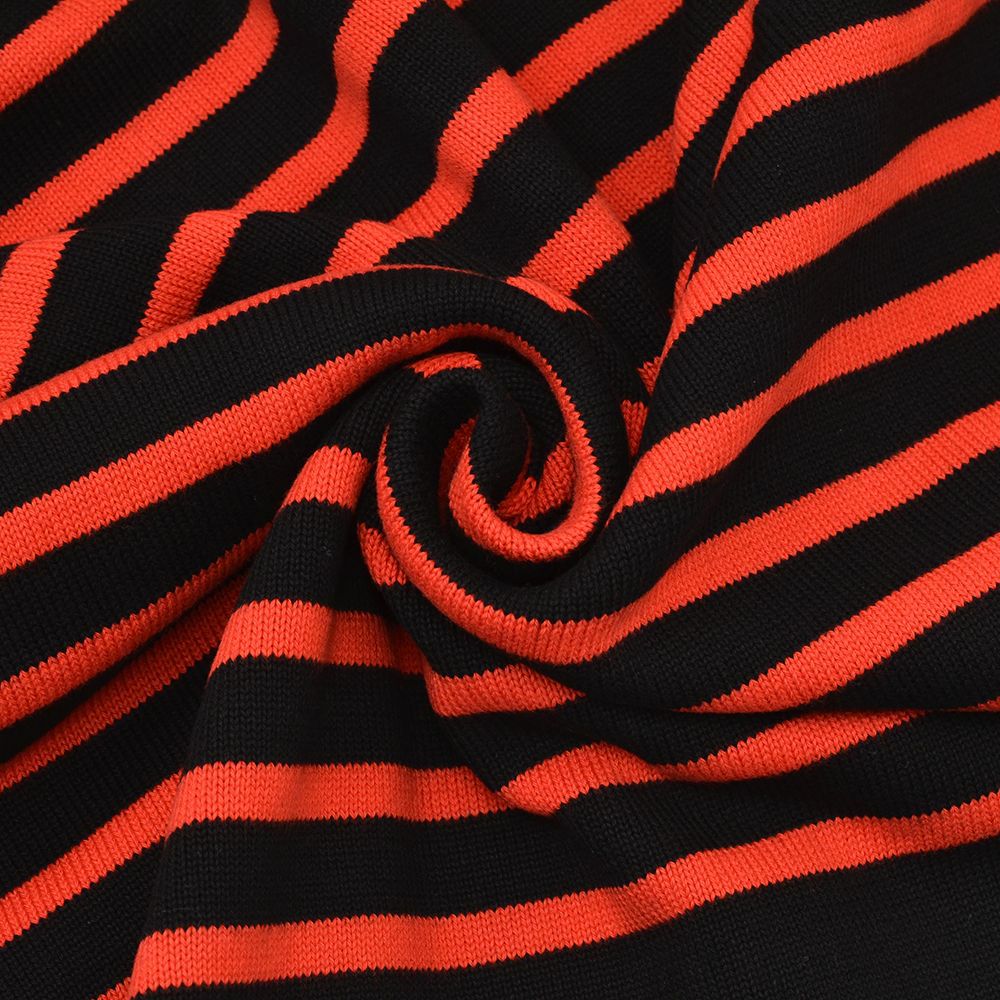 カネルKANELLバスクシャツメンズ長袖ニットソーボナパルトBONAPARTEクルーネック仕様ブラック×レッドボーダー柄オーガニックコットンヴィンテージリブ国内正規品でらでら公式ブランド