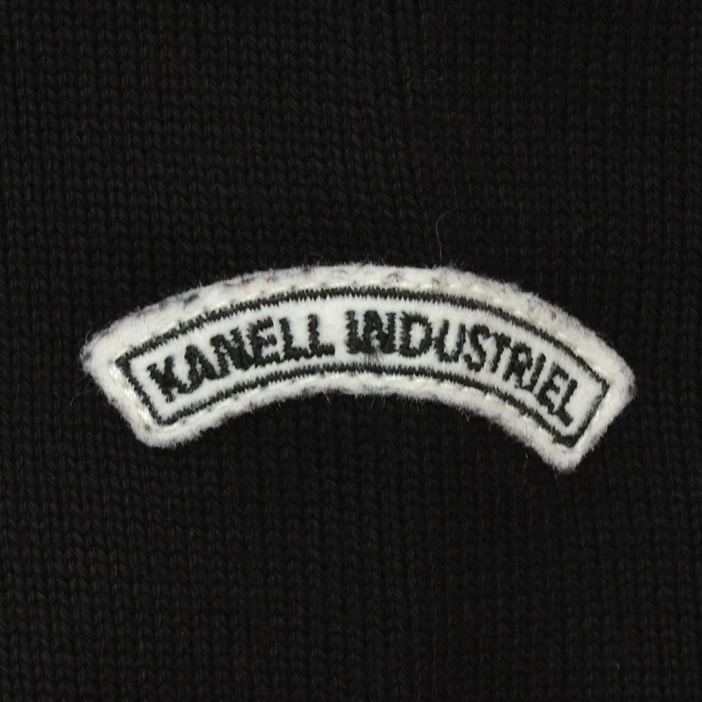 カネルKANELLバスクシャツメンズ長袖ニットソーボナパルトBONAPARTEクルーネック仕様ブラック×レッドボーダー柄オーガニックコットンヴィンテージリブ国内正規品でらでら公式ブランド