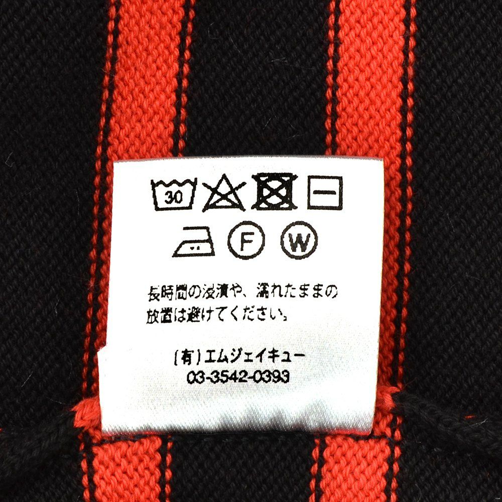 カネルKANELLバスクシャツメンズ長袖ニットソーボナパルトBONAPARTEクルーネック仕様ブラック×レッドボーダー柄オーガニックコットンヴィンテージリブ国内正規品でらでら公式ブランド