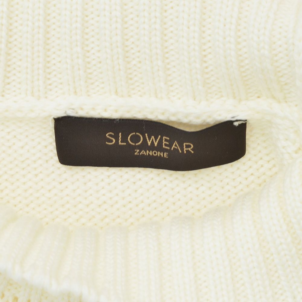 ザノーネZANONEモックネックニットメンズミドルゲージセーターLUPORAG5ゲージメリノウール素材オフホワイト白ラグランスリーブスリムフィット810188-ZR229国内正規品でらでら公式ブランド