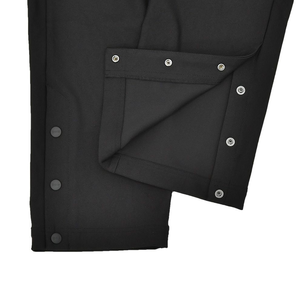 TFW49ティーエフダブリューフォーティーナイントラックパンツメンズジャージーパンツブラック黒配色パターン異素材切り替え2WAYキックバックUVカット吸水速乾多機能国内正規品でらでら公式ブランド