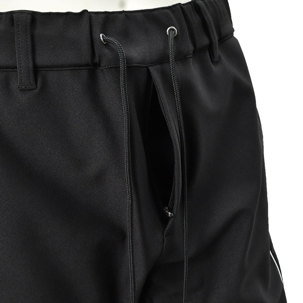 TFW49ティーエフダブリューフォーティーナイントラックパンツメンズジャージーパンツブラック黒配色パターン異素材切り替え2WAYキックバックUVカット吸水速乾多機能国内正規品でらでら公式ブランド