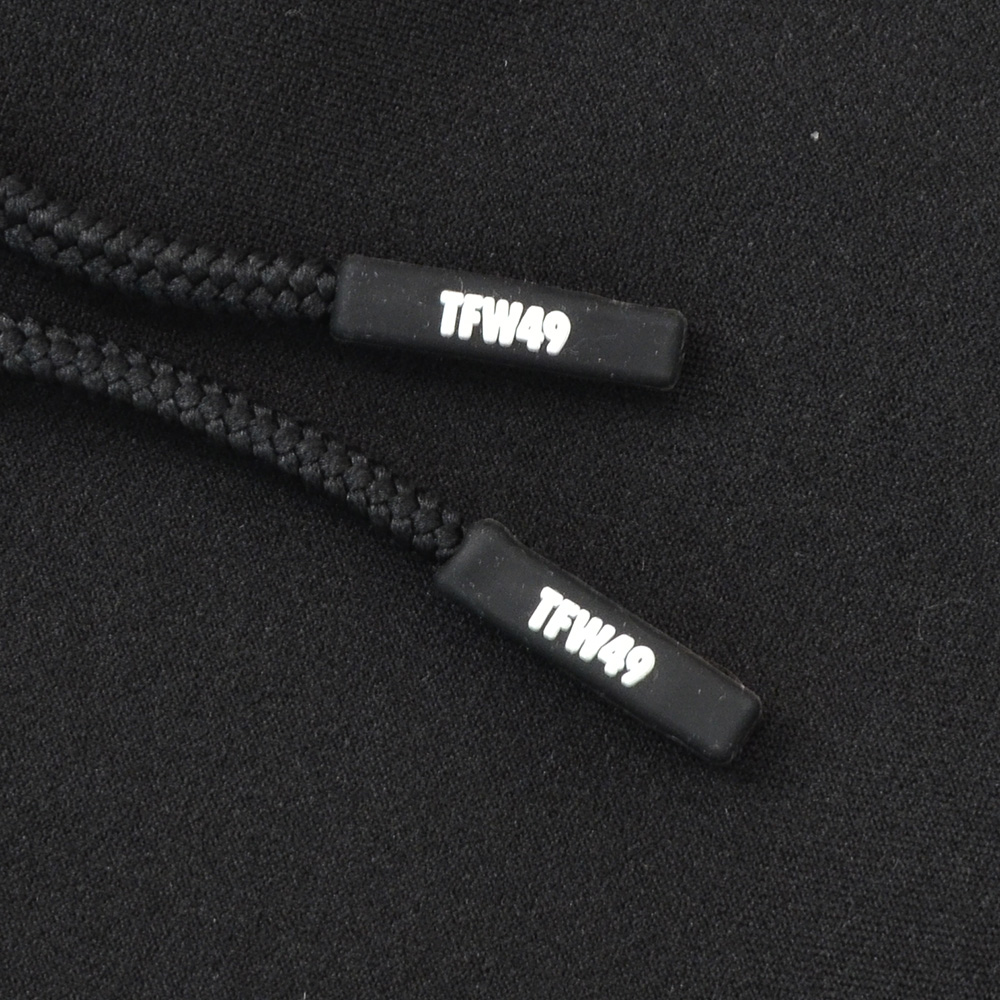 TFW49ティーエフダブリューフォーティーナイントラックパンツメンズジャージーパンツブラック黒配色パターン異素材切り替え2WAYキックバックUVカット吸水速乾多機能国内正規品でらでら公式ブランド