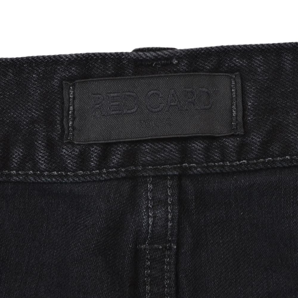 レッドカードトーキョーREDCARDTOKYOデニムパンツメンズストレートジーンズ当店別注モデルRhythmStraightリズムストレートブラックウォッシュ製品染めオリジナルロゴでらでら公式ブランド